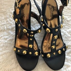 Carlos Santana Shoes - Carlos Santana Black Sandal Wedge Carlos Santana Shoes - Carlos Santana Black Sandal Wedge